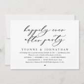 の駆け落ち結婚後の幸せなパーティー 招待状 (正面)
