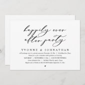 の駆け落ち結婚後の幸せなパーティー 招待状 (正面/裏面)