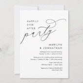の駆け落ち結婚後の幸せなパーティー 招待状 (正面)