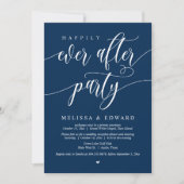 の駆け落ち結婚後の幸せなパーティー 招待状 (正面)