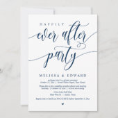 の駆け落ち結婚後の幸せなパーティー 招待状 (正面)