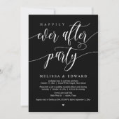 の駆け落ち結婚後の幸せなパーティー 招待状 (正面)