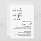 の駆け落ち結婚後の幸せなパーティー 招待状 (正面)