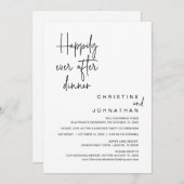 の駆け落ち結婚後の幸せなパーティー 招待状 (正面/裏面)