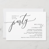 の駆け落ち結婚後の幸せなパーティー 招待状 (正面)