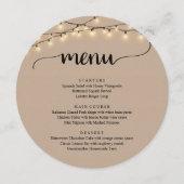 の駆結婚け落ちディナーストリングライトブラウンクラフト メニュー (正面)