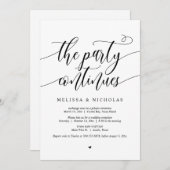の駆結婚け落ちパーティー、パーティーは継続 招待状 (正面/裏面)