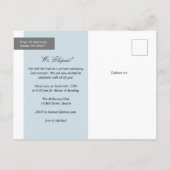 の駆結婚落の発表P 案内ポストカード (裏面)