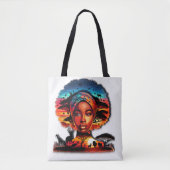 の驚祝くべきアフリカ美しい トートバッグ (正面)