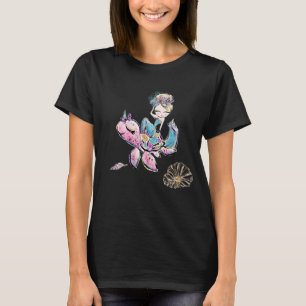 *~*の魔法の人魚のグリッターのウミガメの海の貝 Tシャツ