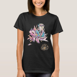 *~*の魔法の人魚のグリッターのウミガメの珊瑚のティー Tシャツ