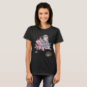 *~*の魔法の人魚のグリッターのウミガメの珊瑚のティー Tシャツ (正面フル)