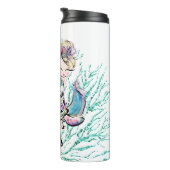 *~*の魔法の人魚のグリッターの珊瑚 タンブラー (回転右)