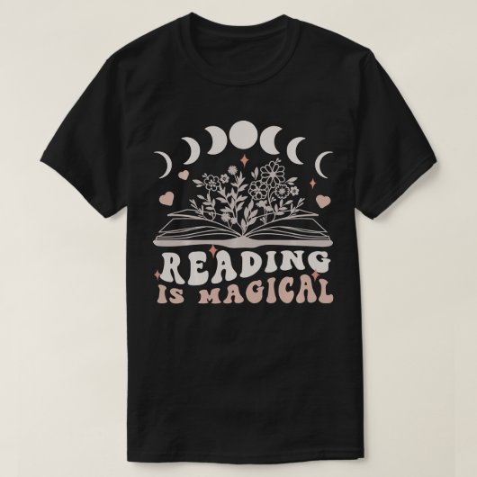 の魔法読の月の位相ワイルドフラワーセレスティア Tシャツ (デザイン正面)