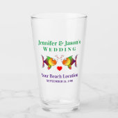 の魚の結婚ビーチ熱帯の目的地ビアピント タンブラーグラス (正面)