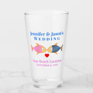 の魚の結婚ビーチ熱帯の目的地ビアピント タンブラーグラス