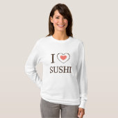 の鮭を愛す食べる寿司 Tシャツ (正面フル)