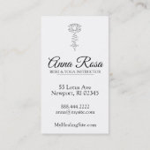 *~*の黄橙色のはすヨガの霊気の治療のマッサージ 名刺 (裏面)