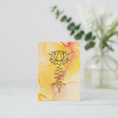 *~*の黄橙色のはす霊気の治療のヨガの夢 名刺 (スタンド正面)