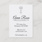 *~*の黄橙色のはす霊気の治療のヨガの夢 名刺 (裏面)