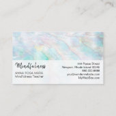 *~*の黄色く青いピンクのパステル調のサティの黙想 名刺 (裏面)