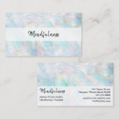 *~*の黄色く青いピンクのパステル調のサティの黙想 名刺 (正面/裏面)