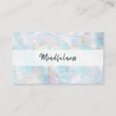 *~*の黄色く青いピンクのパステル調のサティの黙想 名刺 (正面)