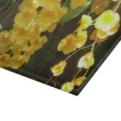 の黄色ぶら下がったい蘭の熱帯花 カッティングボード (角)