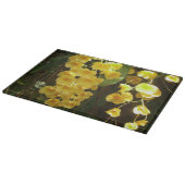 の黄色ぶら下がったい蘭の熱帯花 カッティングボード (角)