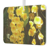 の黄色ぶら下がったい蘭の熱帯花 カーエアーフレッシュナー (左)