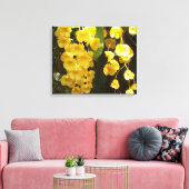 の黄色ぶら下がったい蘭の熱帯花 キャンバスプリント (インサイチュ (リビング))