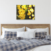 の黄色ぶら下がったい蘭の熱帯花 キャンバスプリント (インサイチュ (寝室))