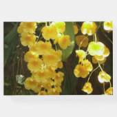 の黄色ぶら下がったい蘭の熱帯花 ゲストブック (裏面)