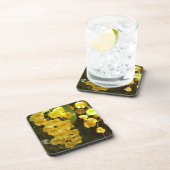 の黄色ぶら下がったい蘭の熱帯花 コースター (右側)