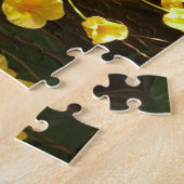 の黄色ぶら下がったい蘭の熱帯花 ジグソーパズル (側面)