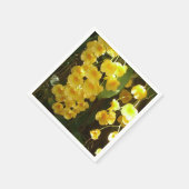 の黄色ぶら下がったい蘭の熱帯花 スタンダードカクテルナプキン (角)
