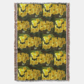 の黄色ぶら下がったい蘭の熱帯花 スローブランケット (正面縦)