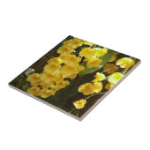 の黄色ぶら下がったい蘭の熱帯花 タイル (側面)