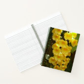 の黄色ぶら下がったい蘭の熱帯花 ノートブック (内部)