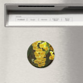 の黄色ぶら下がったい蘭の熱帯花 マグネット (インサイチュ (食洗機))