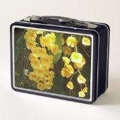 の黄色ぶら下がったい蘭の熱帯花 メタルランチボックス (裏面)