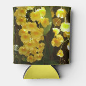 の黄色ぶら下がったい蘭の熱帯花 缶クーラー (正面)