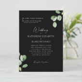 の黒結婚と白の両方の親ユーカリ 招待状 (スタンド正面)