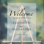 の黒結婚白のアクリルのウェルカムサイン アクリルサイン (ニュートラル)