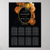 の黒結婚色と金ゴールドフローラの座席表 ポスター (正面)