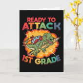 ~の1年生の恐竜を攻撃する準備ができている カード (黄色い花)