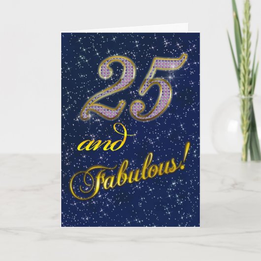 の25歳の誕生日Fabulous カード (正面)