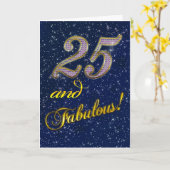 の25歳の誕生日Fabulous カード (黄色い花)