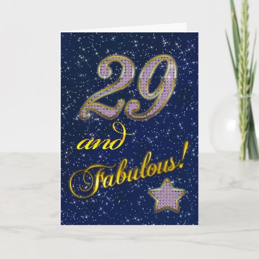 の29歳の誕生日Fabulous カード (正面)