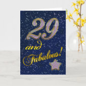 の29歳の誕生日Fabulous カード (黄色い花)